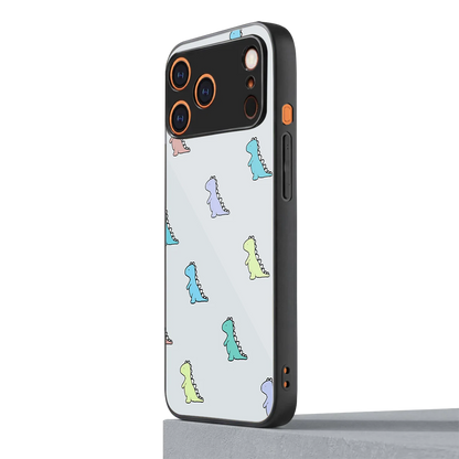 Dino iphone 17 pro max mobile cover | shockproof glass phone case