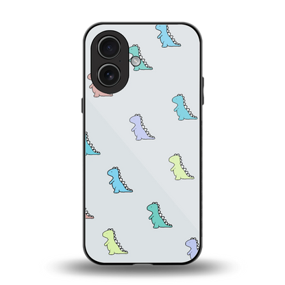 Dino back phone cover | glass case for iphone 17