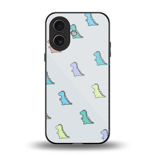Dino back phone cover | glass case for iphone 17