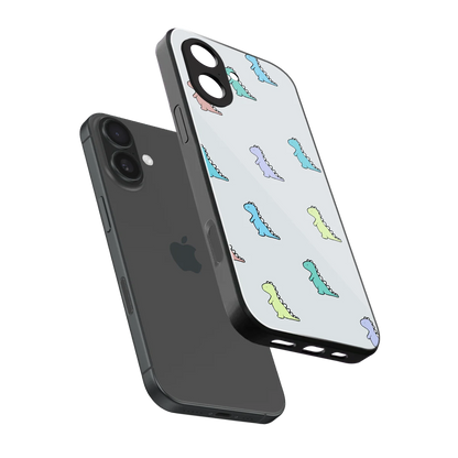 Dino sleek iphone 17 cover with tempered glass back and TPU edges