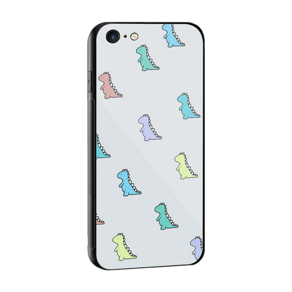 Dino sleek iphone 6s cover with tempered glass back and TPU edges