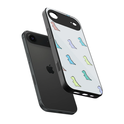Dino sleek iphone air cover with tempered glass back and TPU edges