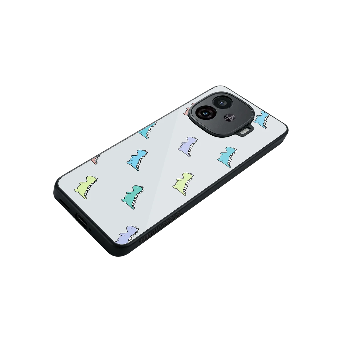 Dino stylish phone case for iqoo neo 10r 5g | glossy glass and slim fit