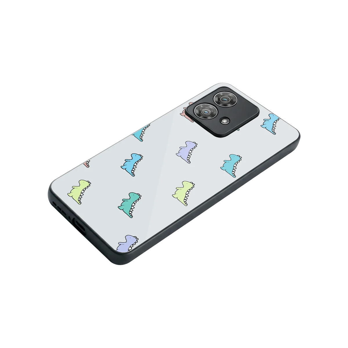 Dino stylish phone case for motorola edge 40 neo 5g | glossy glass and slim fit
