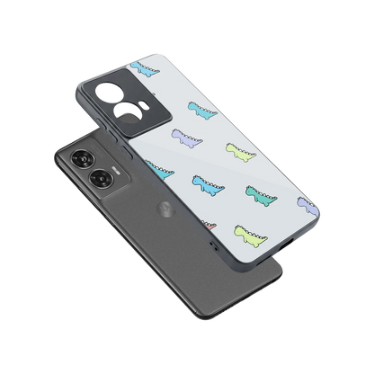 Dino sleek motorola edge 50 fusion cover with tempered glass back and TPU edges