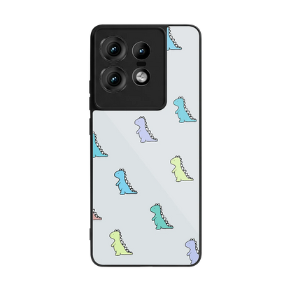 Dino back phone cover | glass case for motorola edge 50 pro