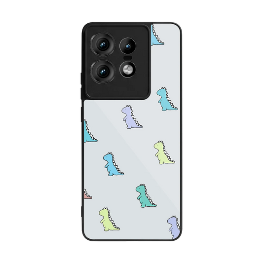 Dino back phone cover | glass case for motorola edge 50 pro