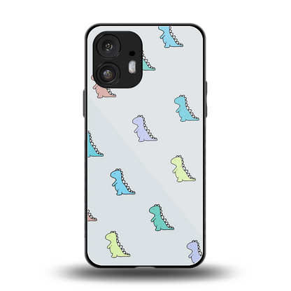 Dino back phone cover | glass case for nothing phone 2