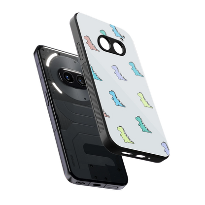 Dino sleek nothing phone 2a cover with tempered glass back and TPU edges