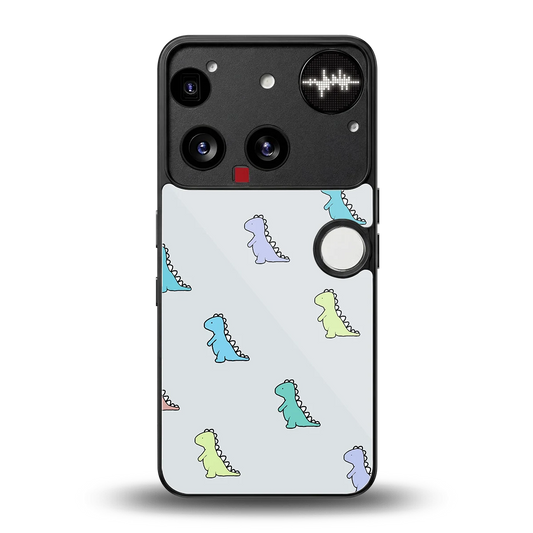 Dino back phone cover | glass case for nothing phone 3