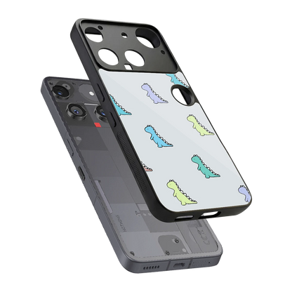 Dino sleek nothing phone 3 cover with tempered glass back and TPU edges
