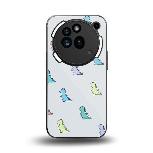 Dino back phone cover | glass case for nothing phone 3a pro