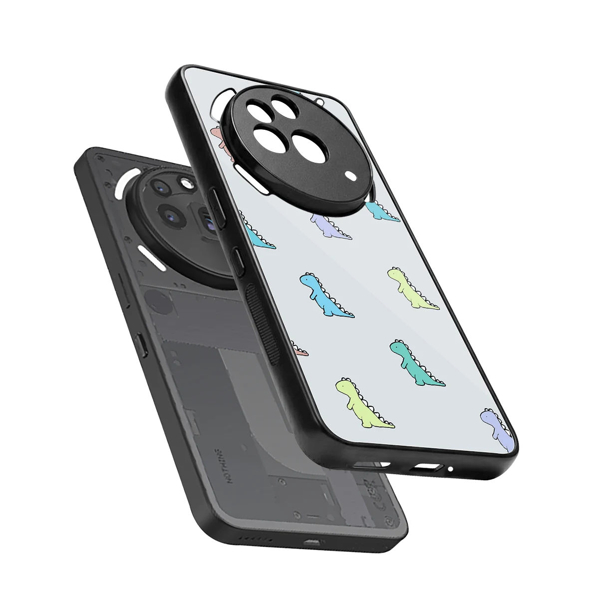 Dino sleek nothing phone 3a pro cover with tempered glass back and TPU edges