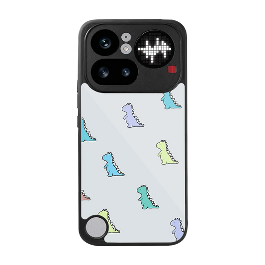 Dino back phone cover | glass case for nothing phone 4a pro