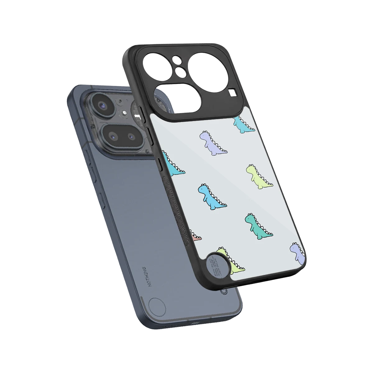 Dino sleek nothing phone 4a pro cover with tempered glass back and TPU edges