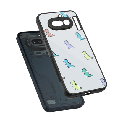 Dino sleek nothing phone 4a cover with tempered glass back and TPU edges