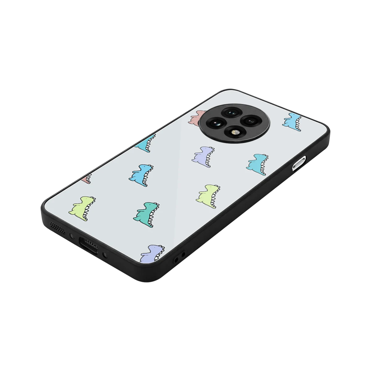 Dino stylish phone case for oneplus 13r | glossy glass and slim fit