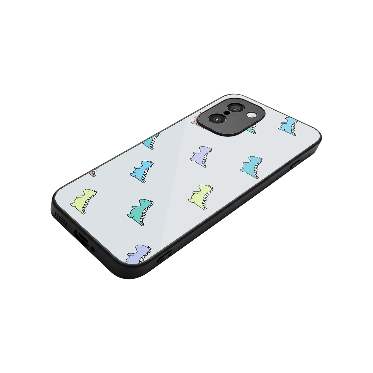 Dino stylish phone case for oneplus 15r | glossy glass and slim fit