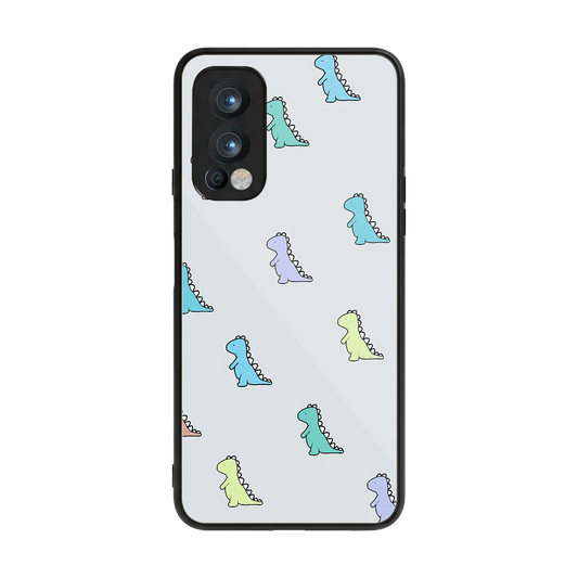 Dino back phone cover | glass case for oneplus nord 2