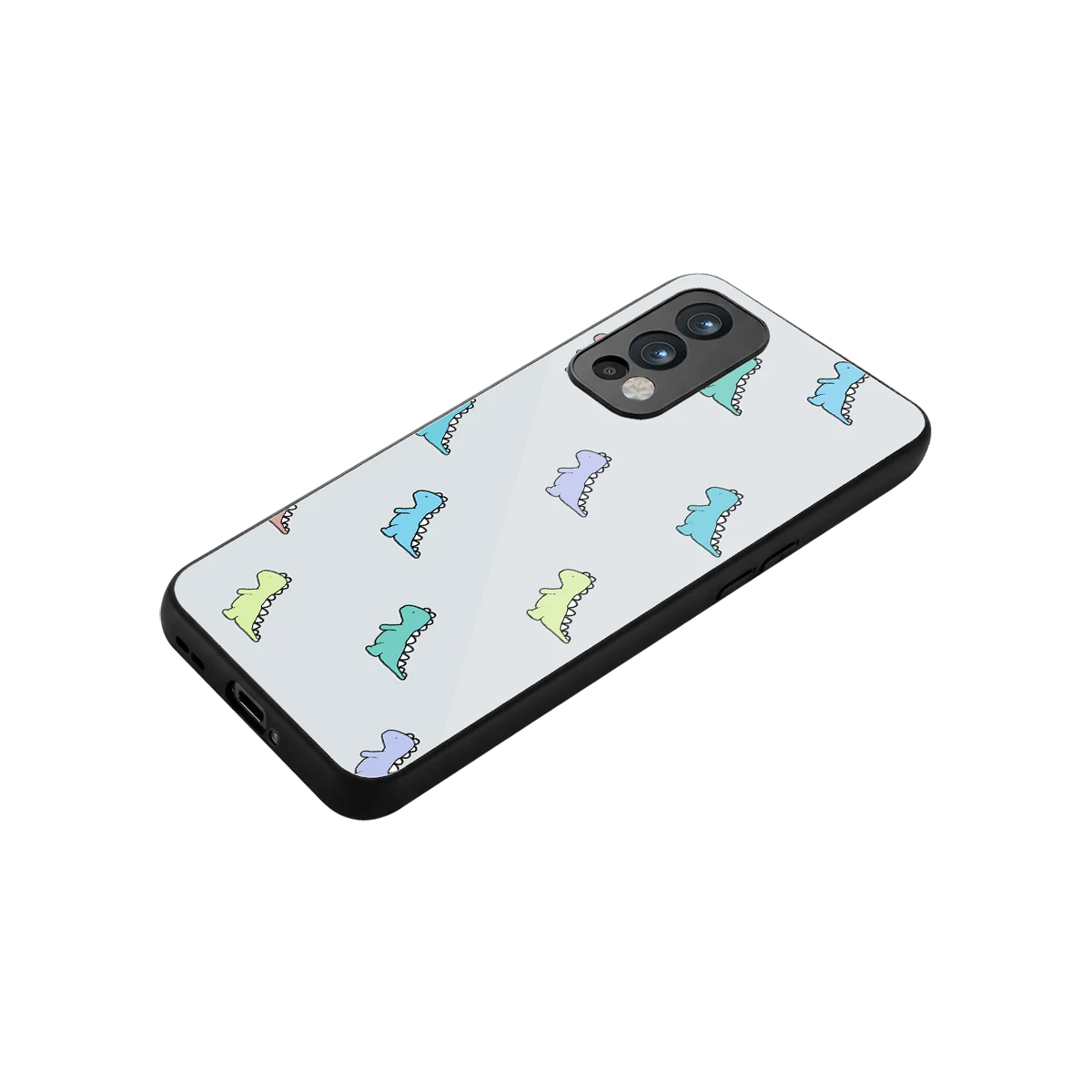 Dino stylish phone case for oneplus nord 2 | glossy glass and slim fit
