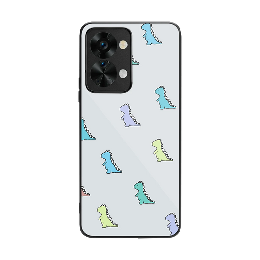 Dino back phone cover | glass case for oneplus nord 2t