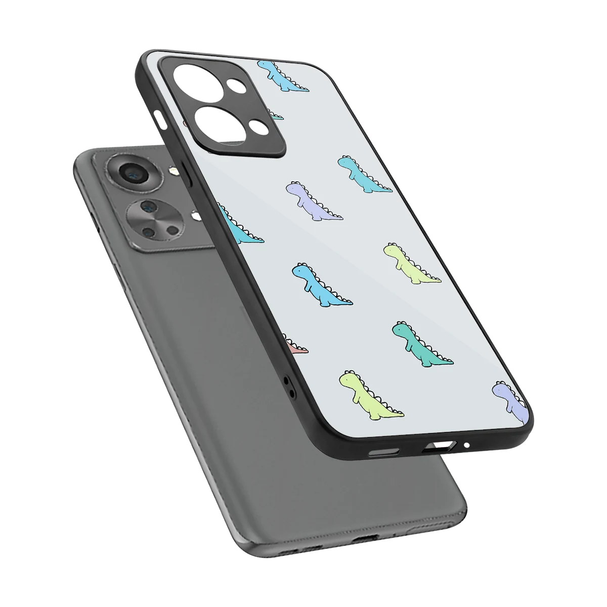 Dino sleek oneplus nord 2t cover with tempered glass back and TPU edges