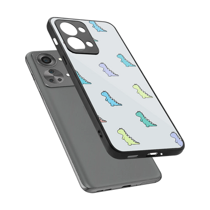 Dino sleek oneplus nord 2t cover with tempered glass back and TPU edges