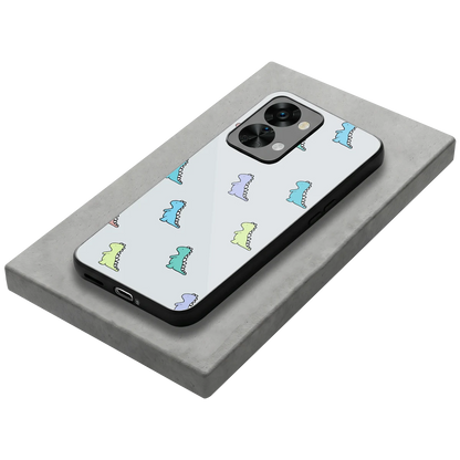 Dino stylish phone case for oneplus nord 2t | glossy glass and slim fit