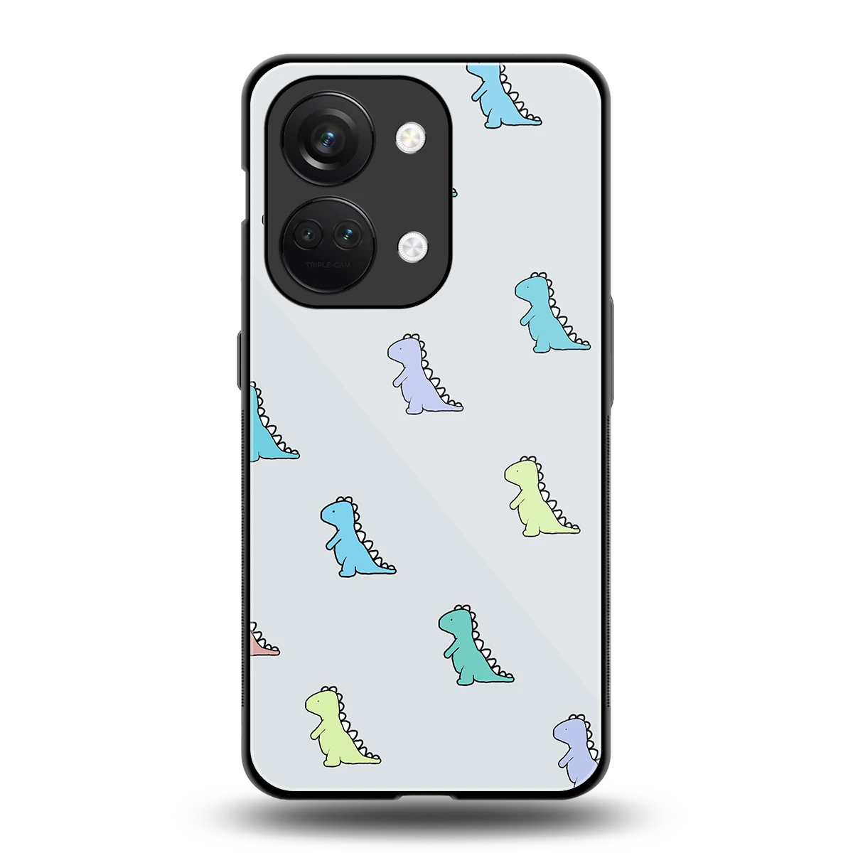 Dino back phone cover | glass case for oneplus nord 3