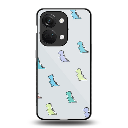 Dino back phone cover | glass case for oneplus nord 3