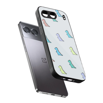 Dino sleek oneplus nord 4 cover with tempered glass back and TPU edges
