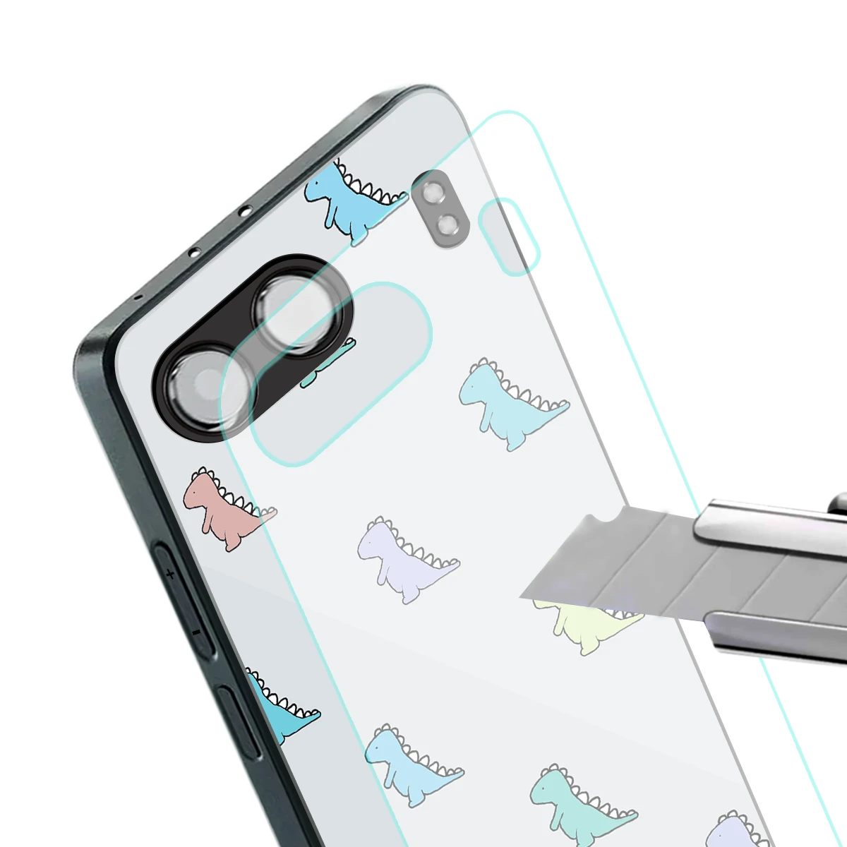 Dino stylish phone case for oneplus nord 4 | glossy glass and slim fit