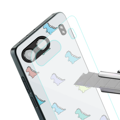 Dino stylish phone case for oneplus nord 4 | glossy glass and slim fit