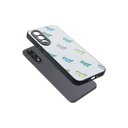 Dino sleek oneplus nord 5 cover with tempered glass back and TPU edges