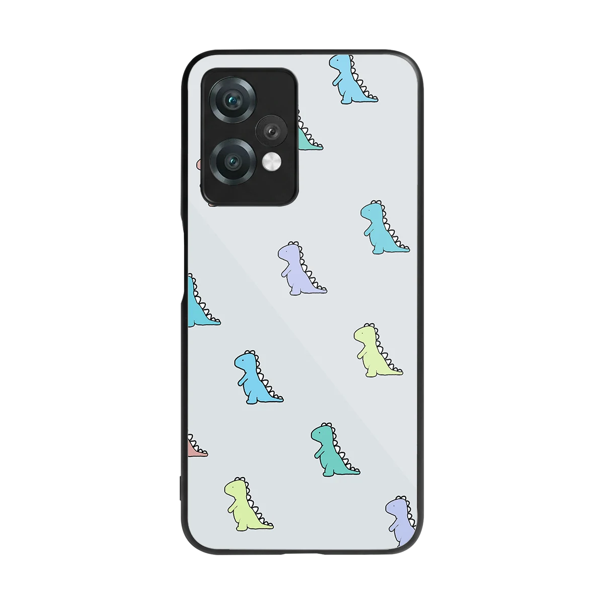 Dino back phone cover | glass case for oneplus nord ce 2 lite