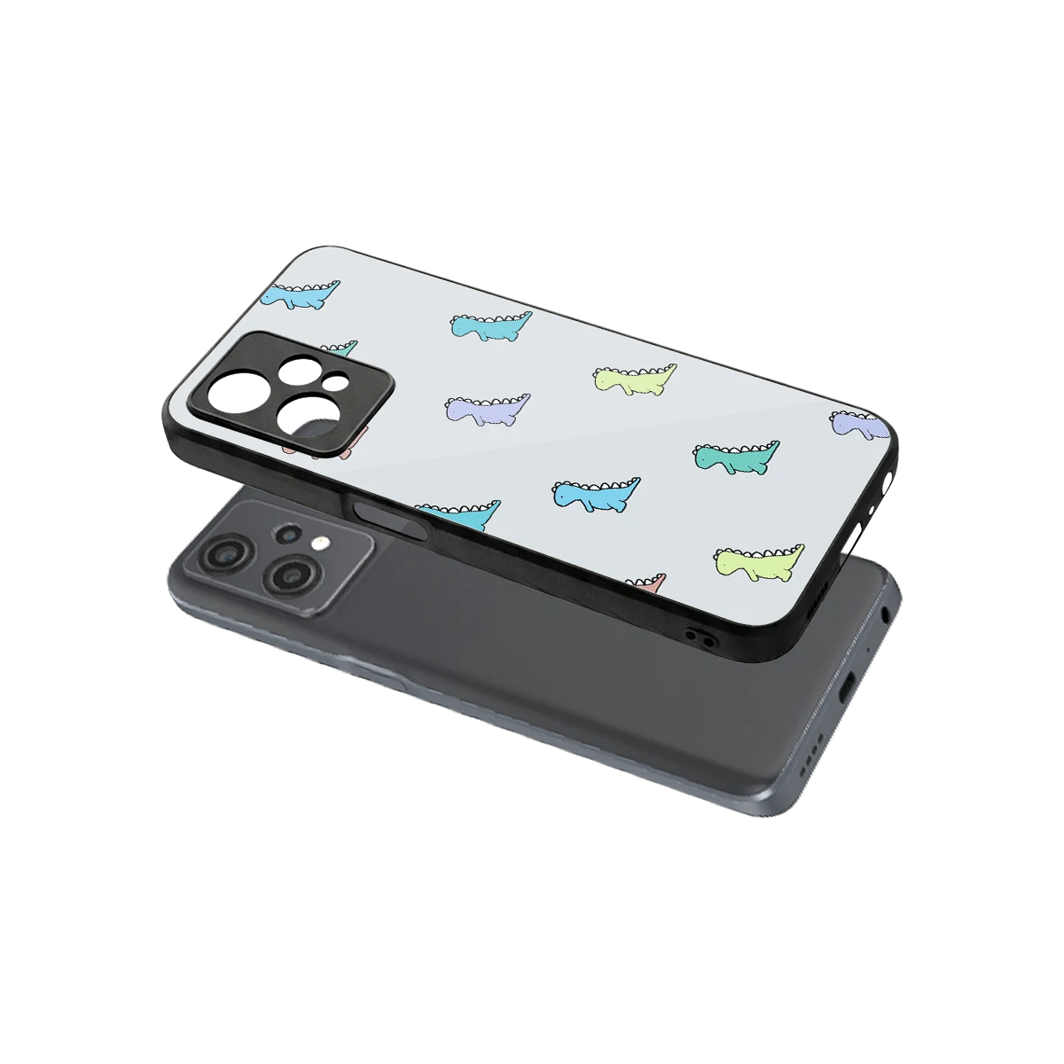 Dino sleek oneplus nord ce 2 lite cover with tempered glass back and TPU edges