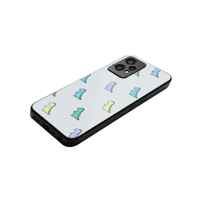 Dino stylish phone case for oneplus nord ce 2 lite | glossy glass and slim fit