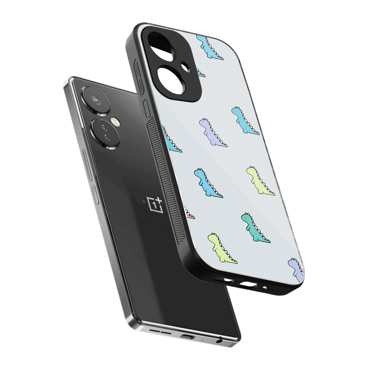 Dino sleek oneplus nord ce 3 cover with tempered glass back and TPU edges