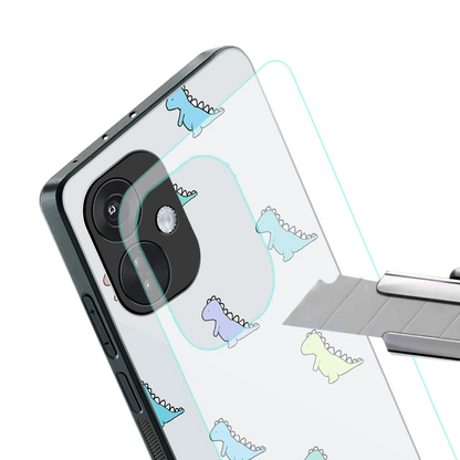 Dino stylish phone case for oneplus nord ce 3 | glossy glass and slim fit