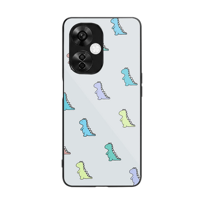 Dino back phone cover | glass case for oneplus nord ce 3 lite