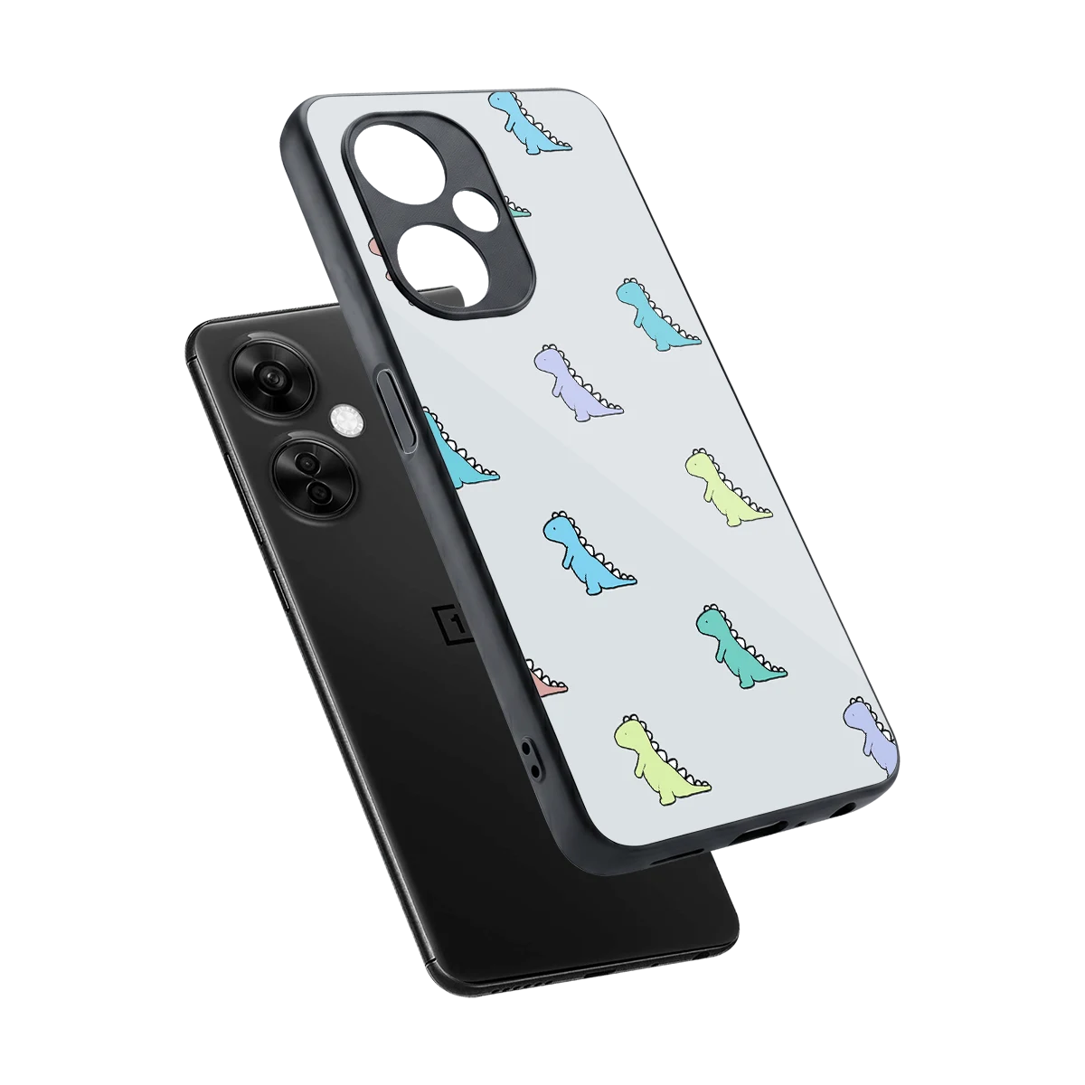 Dino sleek oneplus nord ce 3 lite cover with tempered glass back and TPU edges
