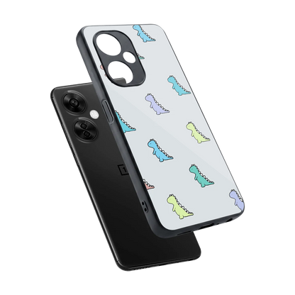 Dino sleek oneplus nord ce 3 lite cover with tempered glass back and TPU edges