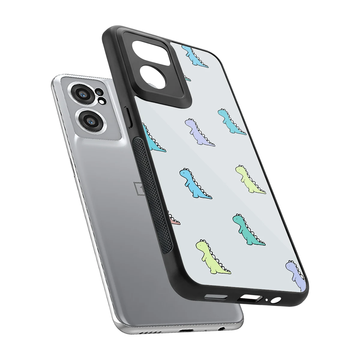 Dino sleek oneplus nord ce 2 cover with tempered glass back and TPU edges