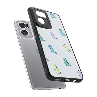 Dino sleek oneplus nord ce 2 cover with tempered glass back and TPU edges