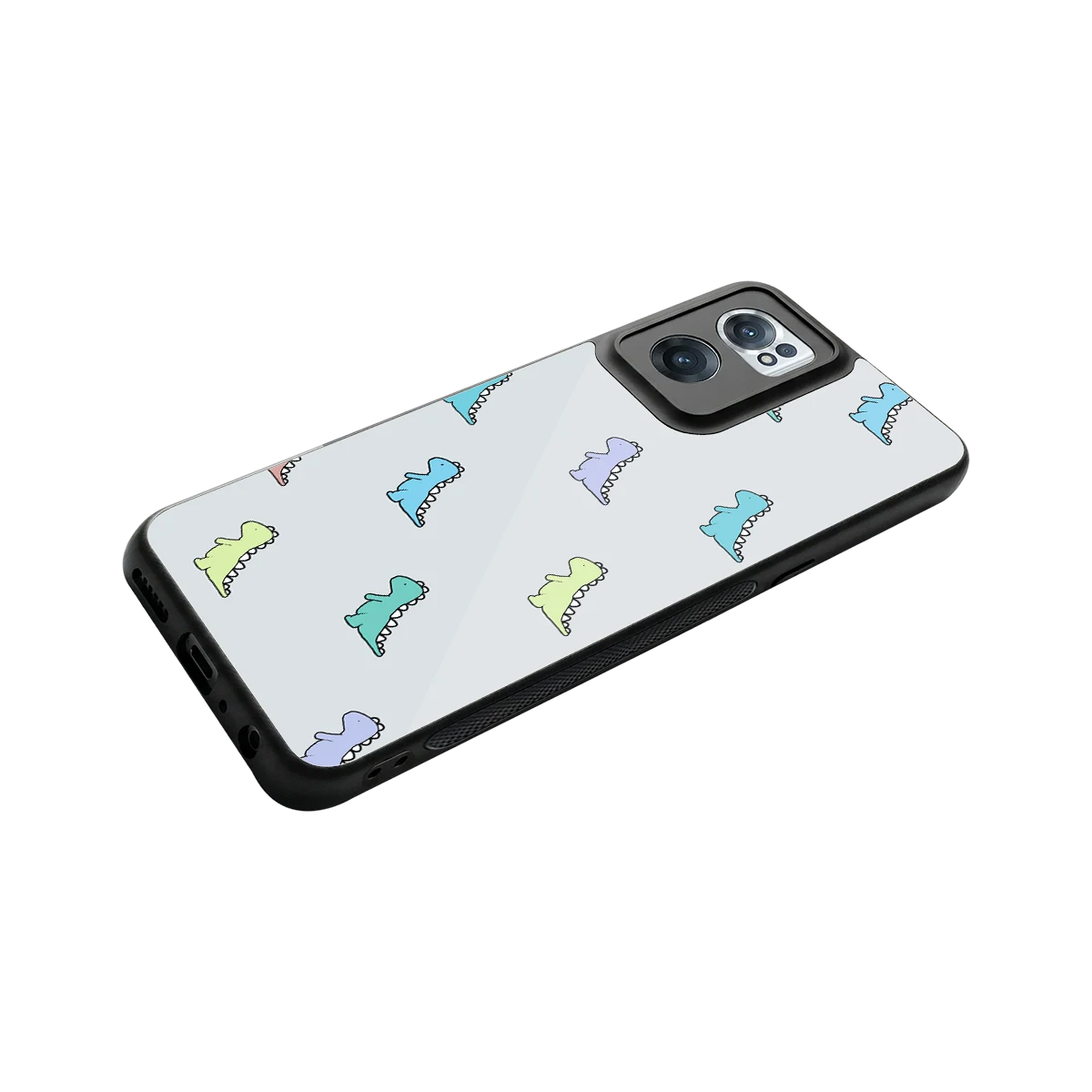 Dino stylish phone case for oneplus nord ce 2 | glossy glass and slim fit