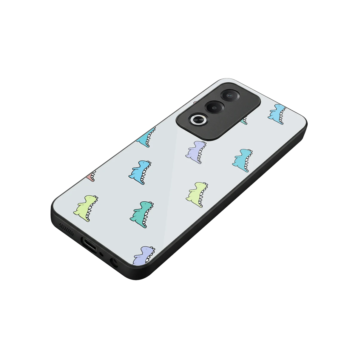 Dino stylish phone case for oppo a3 pro | glossy glass and slim fit