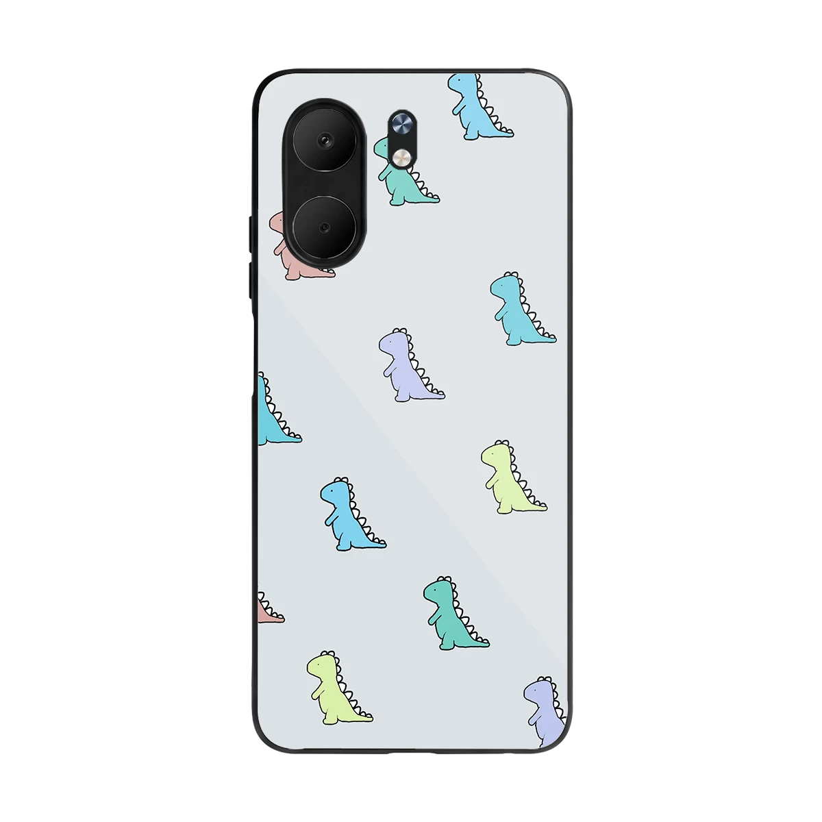 Dino back phone cover | glass case for oppo a5x 5g