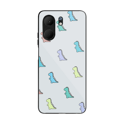 Dino back phone cover | glass case for oppo a5x 5g