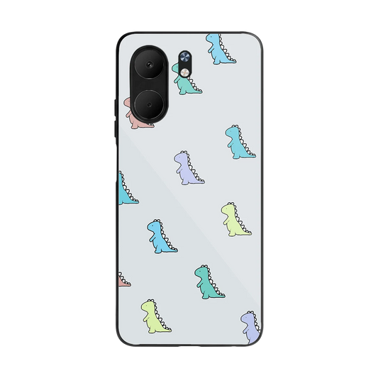 Dino back phone cover | glass case for oppo a5x 5g