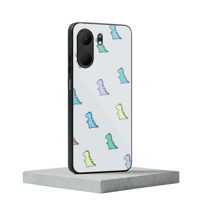 Dino oppo a5x 5g mobile cover | shockproof glass phone case